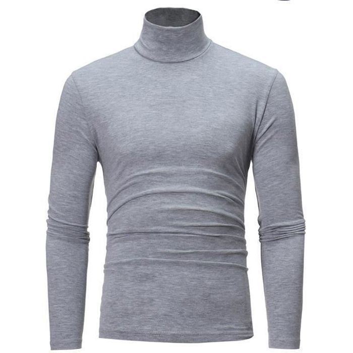 Haut Thermique Homme Col Montant - Sous-pull Hiver - Polyester Mesh - Grande Taille