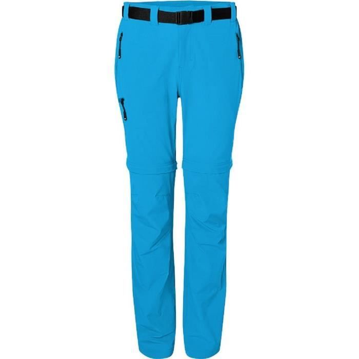 Jeans jogger longueur 3/4 en léger denim estival - bleu denim + gris