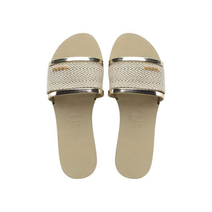 Mules femme Havaianas You Trancoso Premium beige or Ouvert A