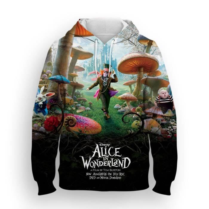 Sweat alice au discount pays des merveilles