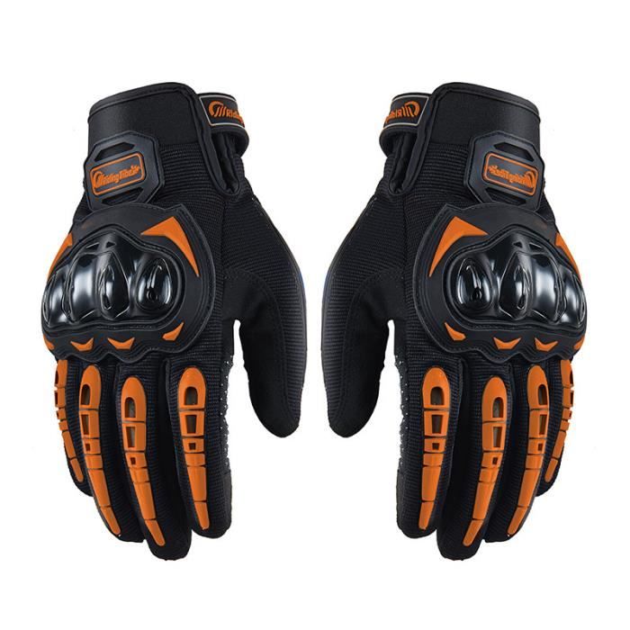 motocross taille XL noir orange Paire de gants moto enduro 