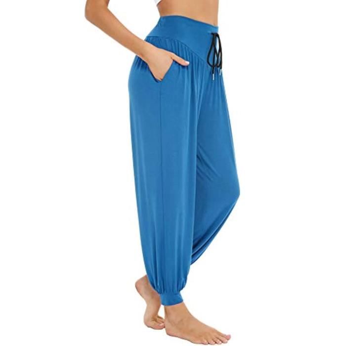 Pantalon Sarouel Femme Terecey - Taille Haute, Modal élastique, Pour Yoga, Pilates Et Détente