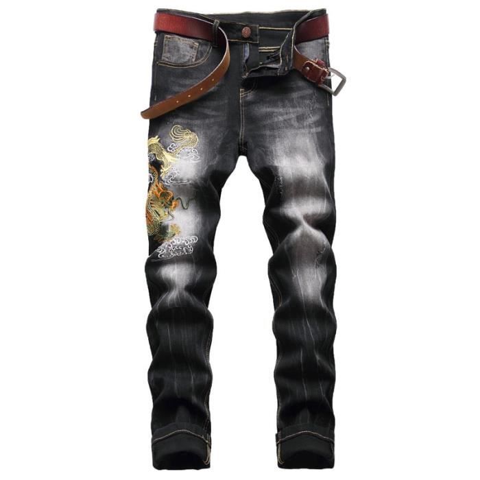Jean noir top fashion homme