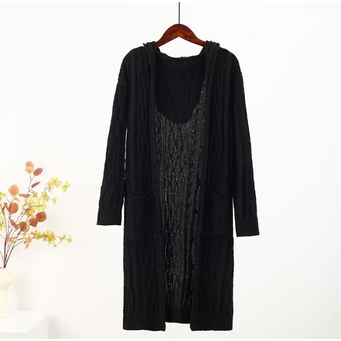 Gilet-cardigan,Cardigan tricoté décontracté à manches longues pour Femme, vêtement en maille Gilet-cardigan,Cardigan tricoté décontracté à manches longues pour Femme, vêtement en maille
