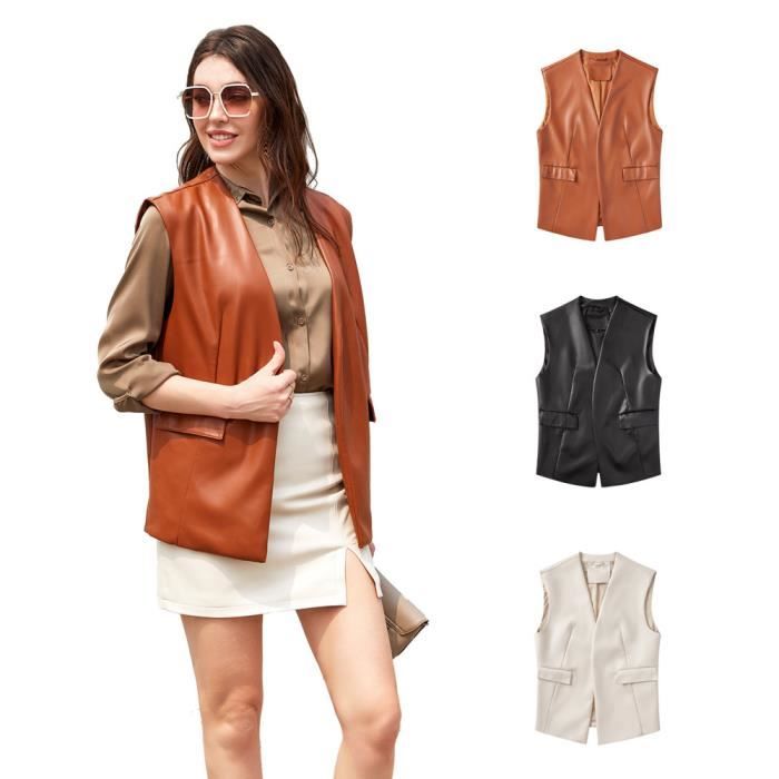 Veste motard en similicuir pour femme Blouson Perfecto Bomber