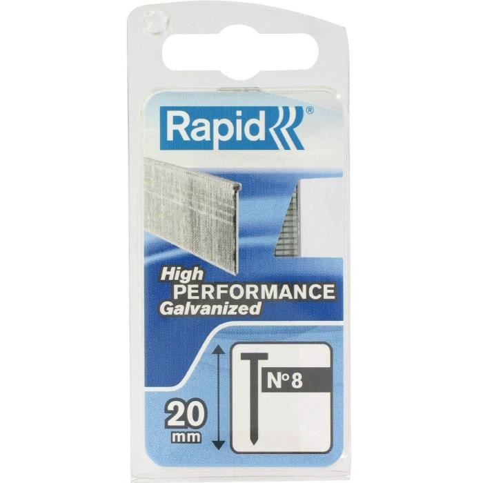 Clous galvanisés RAPID N°820 mm Fil fin Idéal pour la finition