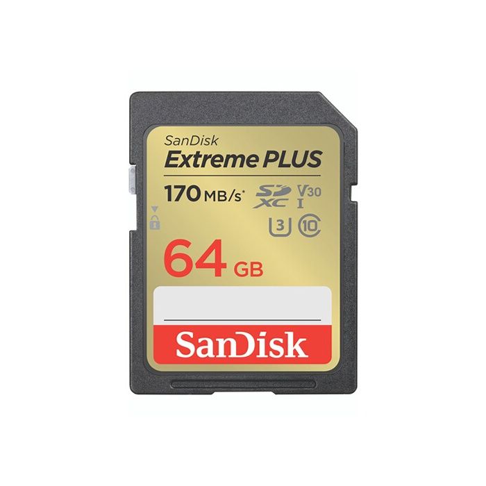 Carte SDXC - SanDisk - Extreme PLUS - 64 GB - UHS-Class 3 - Résistance aux chocs étanche