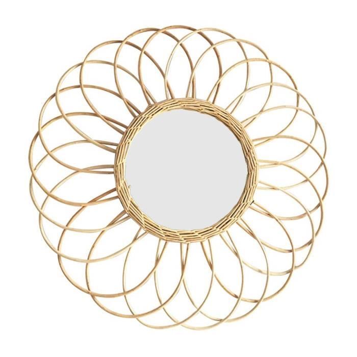 Miroir Mural Suspendu En Rotin Miroir Mural Rond Boho Art Decor Pour Appartement Salon Chambre Bebe Chambre D En Z64 Cdiscount Maison