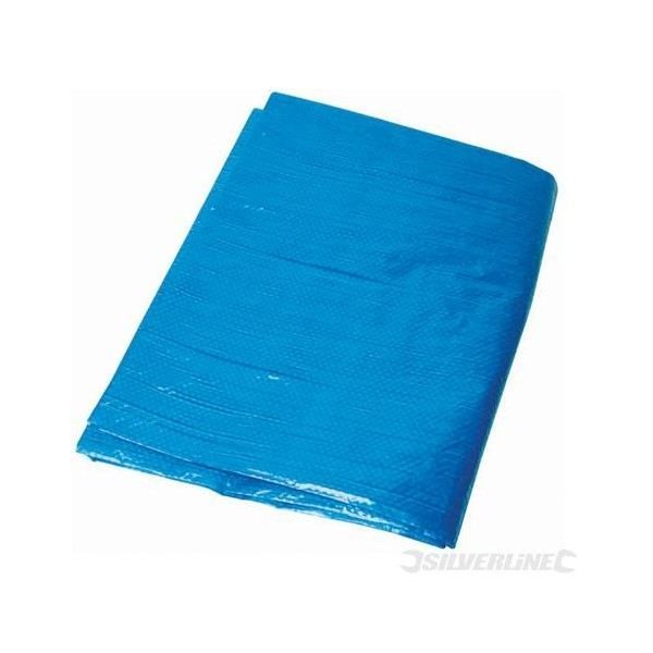 Bâche SILVERLINE - Résistante à la déchirure, imperméable et anti-UV - 6,1x9m - Bleu