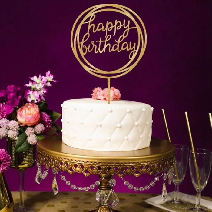 Gateau De Mariage Joyeux Anniversaire Gateau Topper Carte