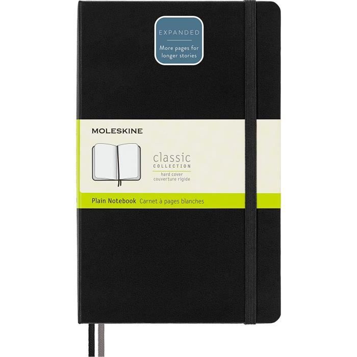 Moleskine Classic Expanded Plain Paper Notebook Hard Cover and