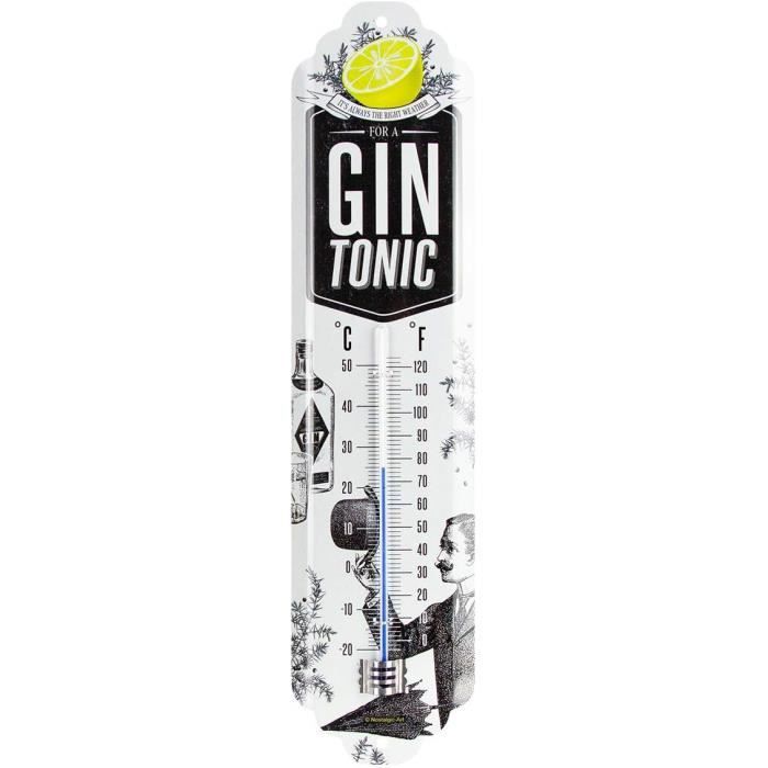 NostalgicArt, Thermomètre analogique, Open Bar Gin Tonic Weather