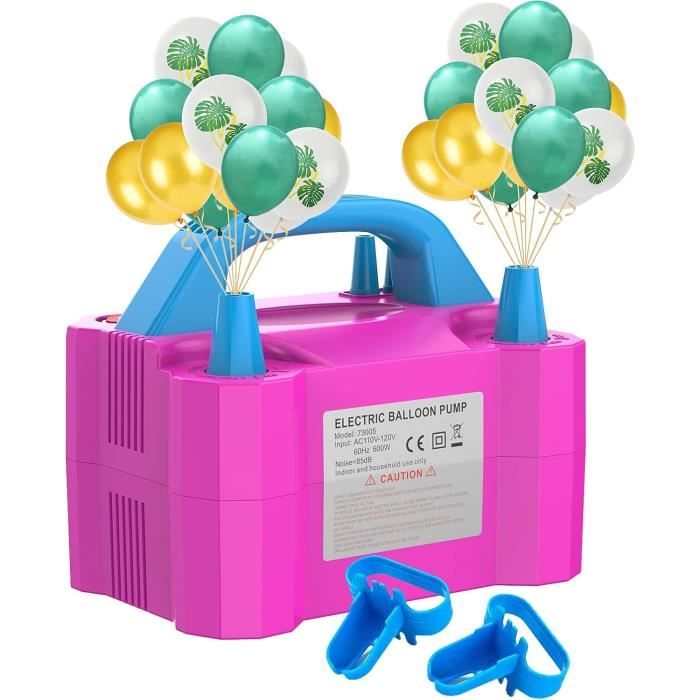 HUIYOPU Pompe à Ballon Électrique Portable Double Buse – Gonfleur Ultra Rapide 400W Pour Fêtes, Mariages & Anniversaires