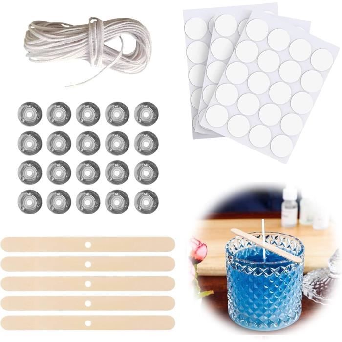 Meches Bougies ZIOYA 180 Pcs Kit Fabrication De Bougies Fabrication Bougie Meches Pour Bain Marie
