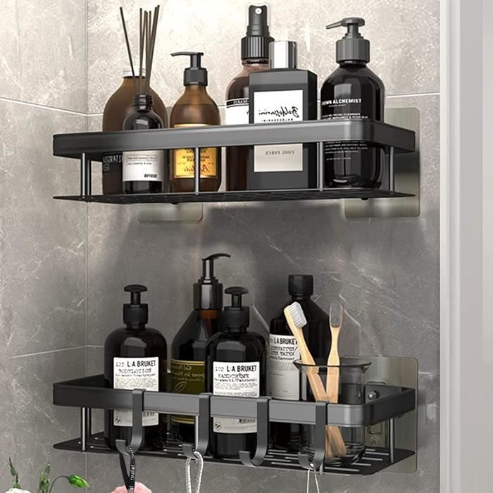 Étagère de salle de bain adhésive, organiseur de douche