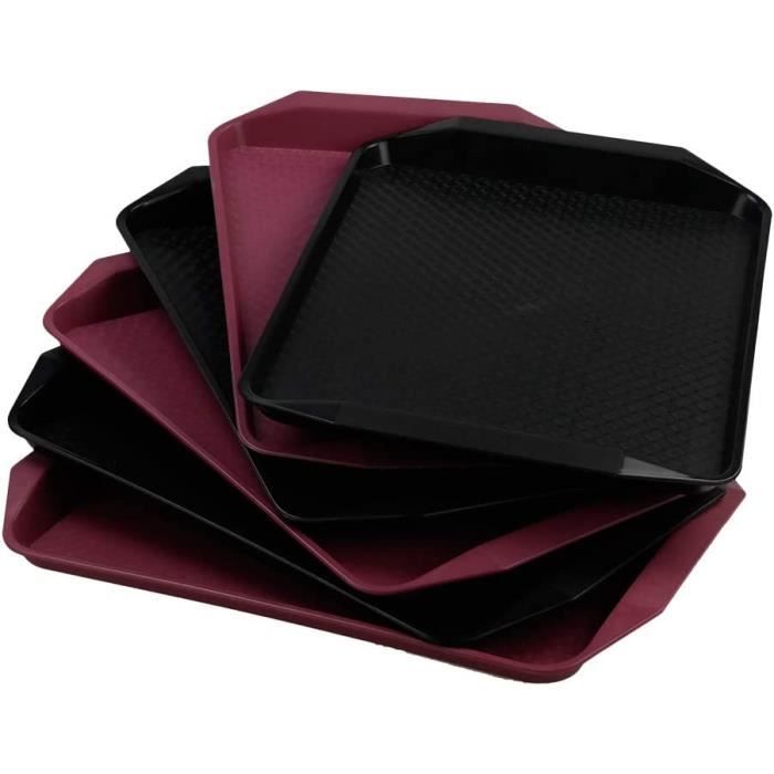 Chic Leaf Lot De 20 Plateaux De Service Rectangulaires En Bambou 30,5 X