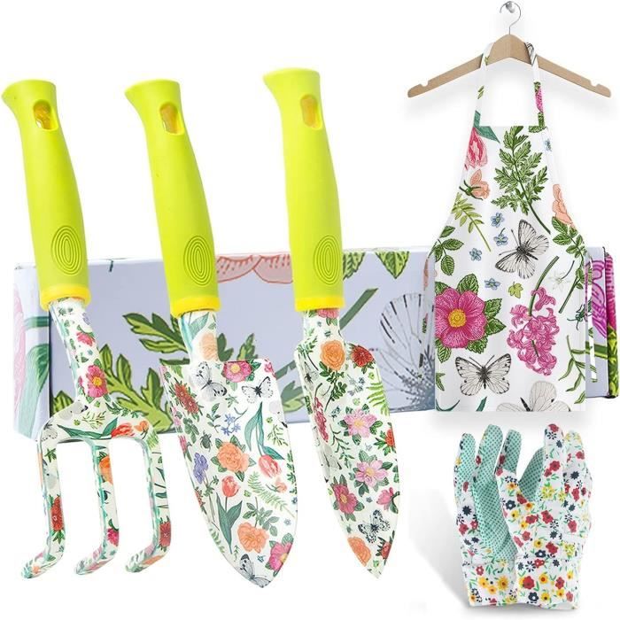Cadeau Jardinage éducatif Kit Jardinage Enfant Stanew - 6 Outils Avec Sac, Tablier Et Gants Kit Jardinage Complet Tablier Gants