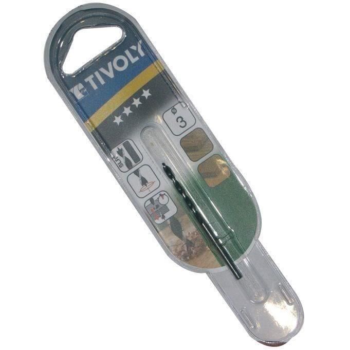 Foret à bois 3 pointes gradué SLR - TIVOLY - Diamètre 3 mm - Bois - L : 61 mm