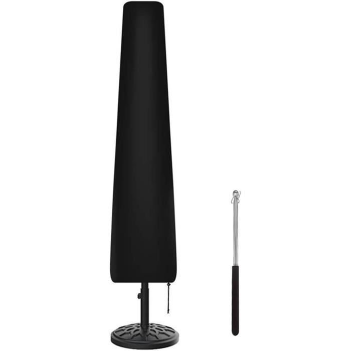 Housse De Parasol 2m Tissu Oxford 210D Imperméable - Avec Tige Télescopique - Protection Vent Et Pluie