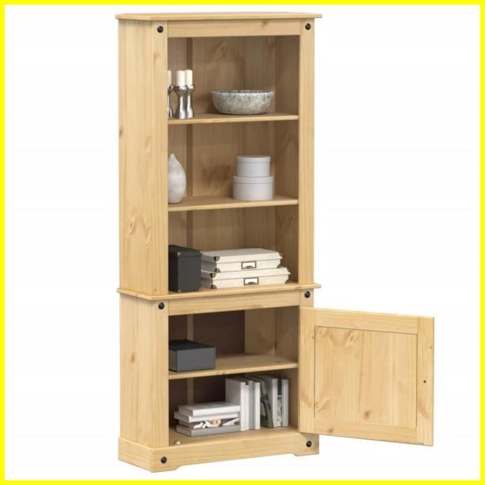 Buffet haut - V BESTLIFE - Corona - Bois de pin massif - 2 portes - 74x38x170 cm