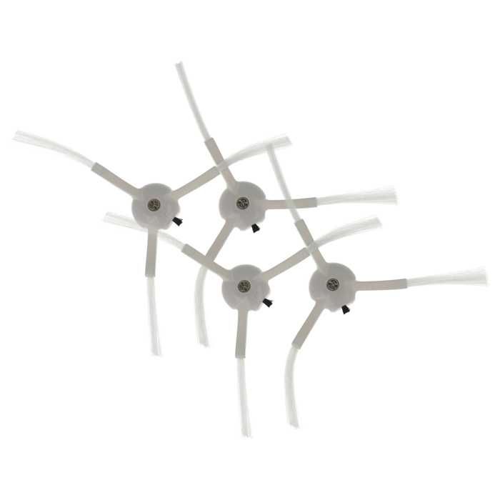 vhbw 4x Brosse latérale compatible avec Proscenic M8 Pro robot aspirateur - Lot de brosses blanc