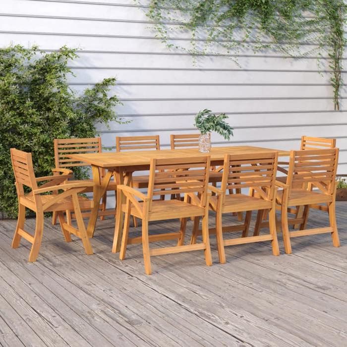 vidaXL Table de jardin Bois d'Acacia - vue 5