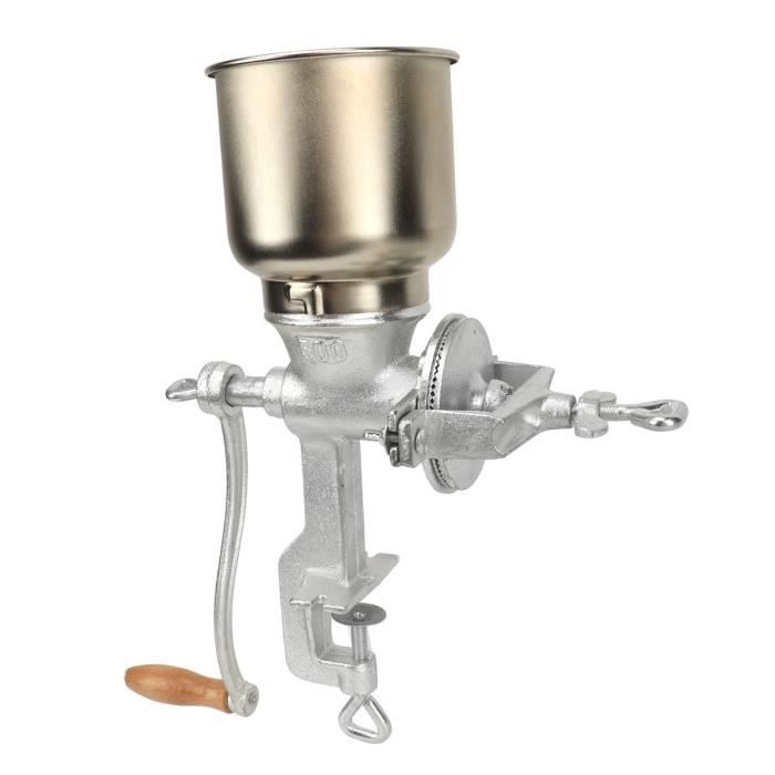 Moulin à Grains Manuel En Bois – Pour Moudre Blé, Assaisonnement, Farine – Compact, Polyvalent Pour Cuisine