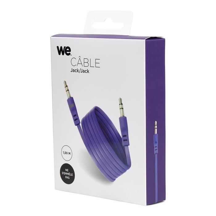 WE Câble Jack/Jack plat 1m50 violet