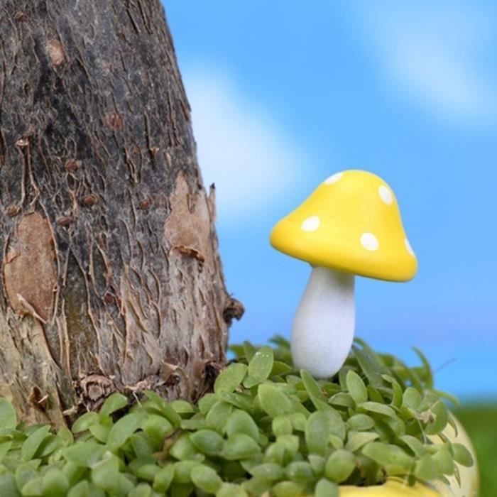 Artisanat de champignon miniature de jardin d/'ornement de souche d/'arbre