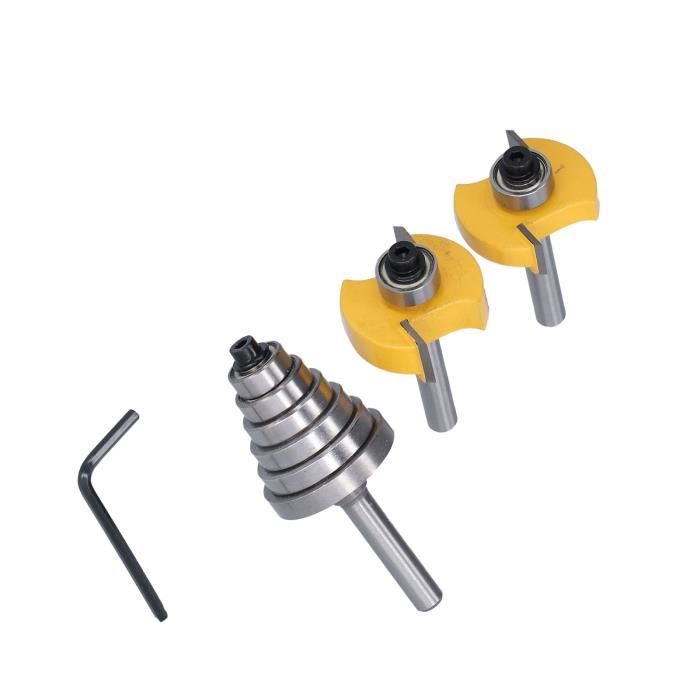 Lot De 2 Mèches De Routeur 1/4 Tige 1/8 Carbure - Fraise Droite Pour Bois Et Menuiserie