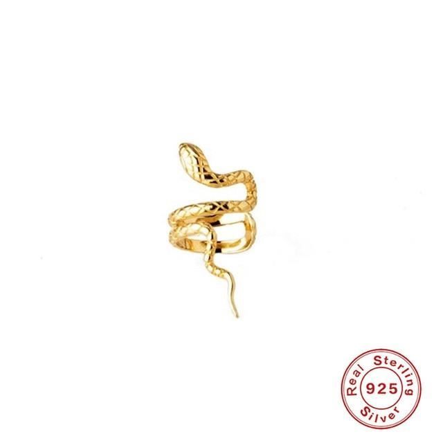 Boucles D'oreilles Marcassite Serpent Drapé - Argent Sterling Plaqué Or - Gemondo