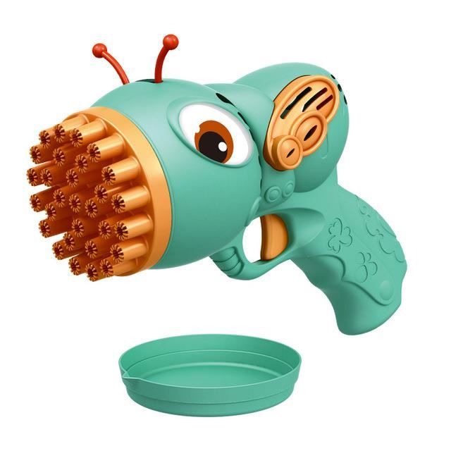 Machine à Bulles Grenouille – Pistolet Automatique – 500 Bulles/min – Forme Rigolote – 2 Sachets Concentré – Piles AA – Cadeau été