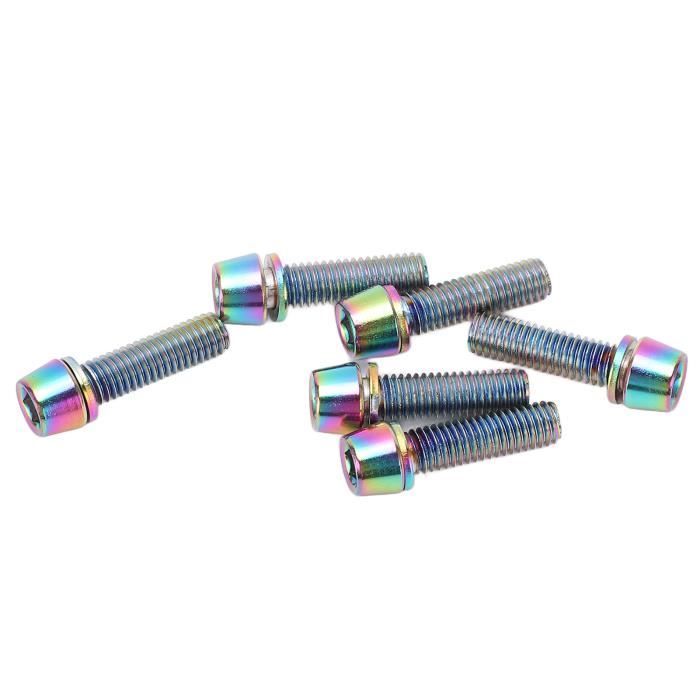 Vis De Porte-bidon En Titane – M5 X 12 Mm – Lot De 2 – Pour Vélo Et Moto – Or, Noir Ou Argent – Clé Allen 3 Mm