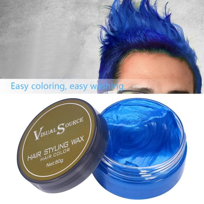 coloration temporaire teinture cheveux cire coloration cheveux pour coiffure de fete bleu achat vente cire gel coiffant coloration temporaire teint cdiscount