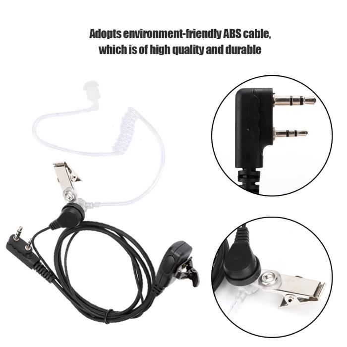 Oreillette Acoustique PTT Pour Talkie-Walkie Motorola DP4400 DP4401 DP4600 DP4601 DP4800 DP4801 - Casque Invisible Tube Transparent