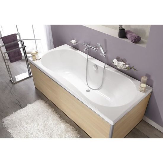 Baignoire Double Dos Inoa 180 X 80 X 56 Cm Blanc Achat Vente Baignoire Kit Balneo Baignoire Double Dos Inoa Cdiscount