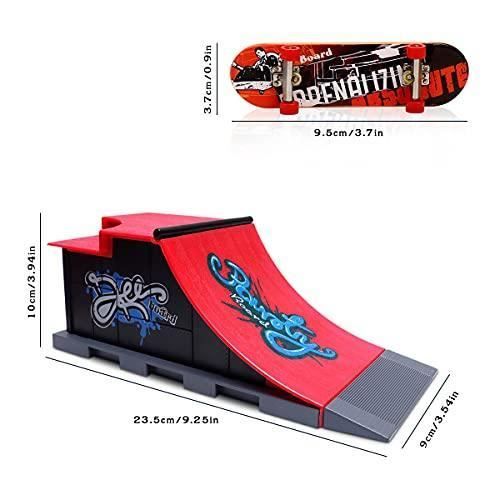 MOMSIV Mini Rampe de Skateboard pour Les Doigts et Ensemble d