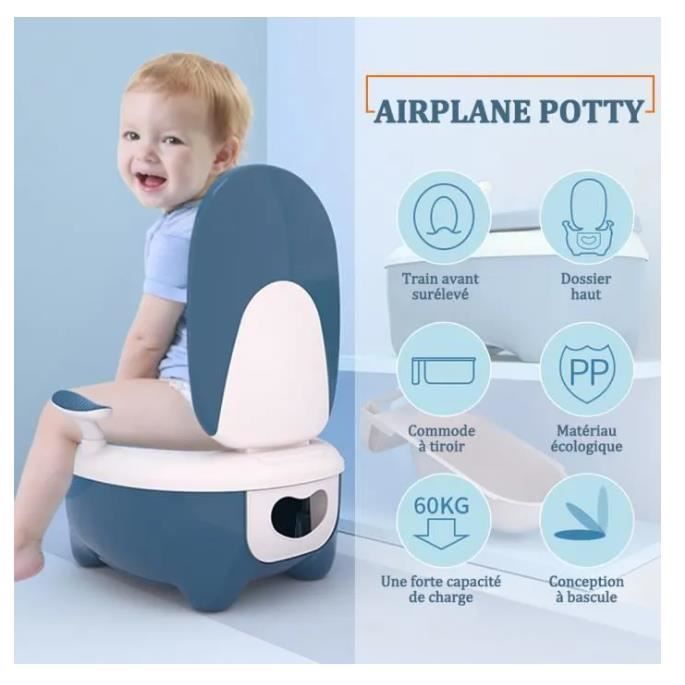 Toilette Enfant en PP Pot pour Bébé Apprentissage de la Propreté Charge  Max.30KG Gris - Costway