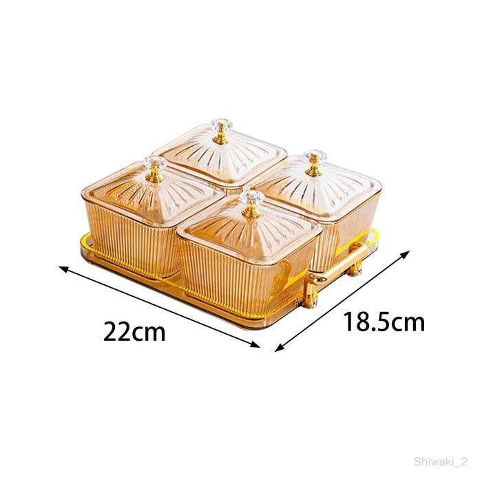 Plateau Rotatif à 5 Bols – Forme Fleur, 30 Cm – Pour Fruits Secs, Snacks, Apéritifs - 2