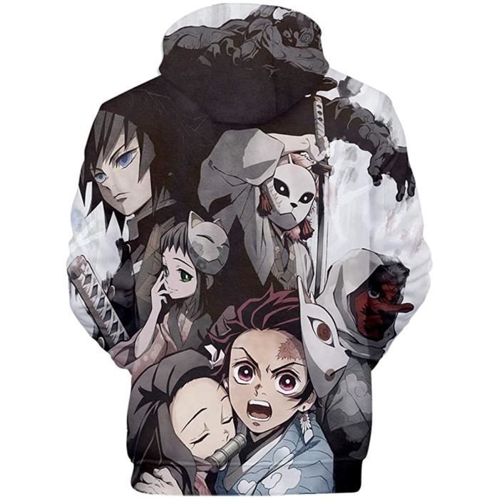 Sweat à Capuche Demon Slayer Nezuko - Impression 3D Numérique - Unisexe Pour Hommes, Femmes Et Ados
