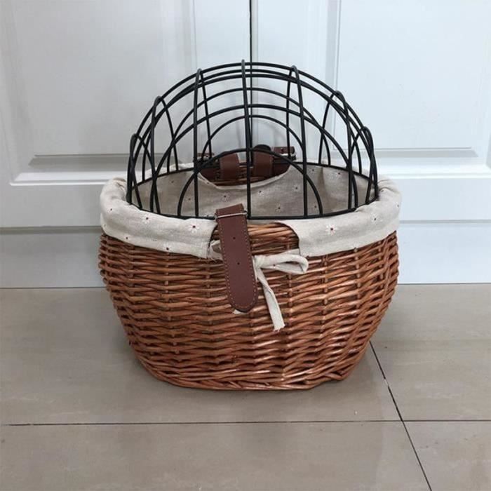 Panier De Guidon Avant Pour Vélo Enfant – Fer, Noir Et Rose, Amovible, 24,5 X 18 X 14 Cm, Compatible Tricycle