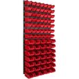Système de rangement 58 x 117 cm a suspendre 81 boites bacs a bec XS et S rouge boites de rangement-2