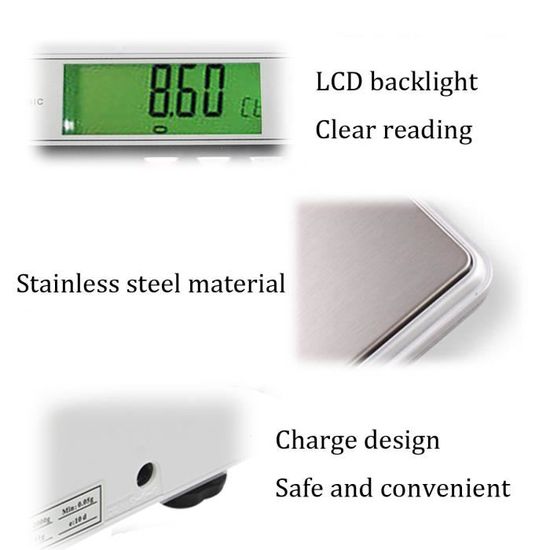 Balance de précision électronique LCD Pèse de Scale Bijoux 7500g 0,1g