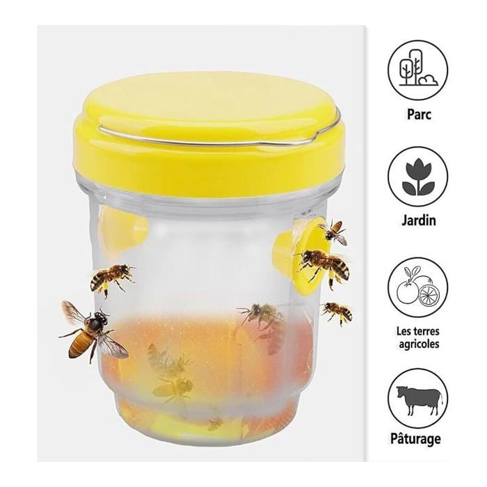Piège à Guêpes Et Frelons Extérieur Avec Lumière LED | Réutilisable, Double Entrée, Sans Produits Chimiques