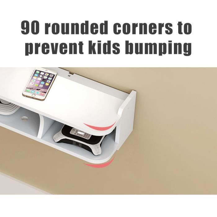 Étagère Murale Flottante Pour Meuble Tv, Routeur Wifi, Étagère Flottante Pour Composants De Tv