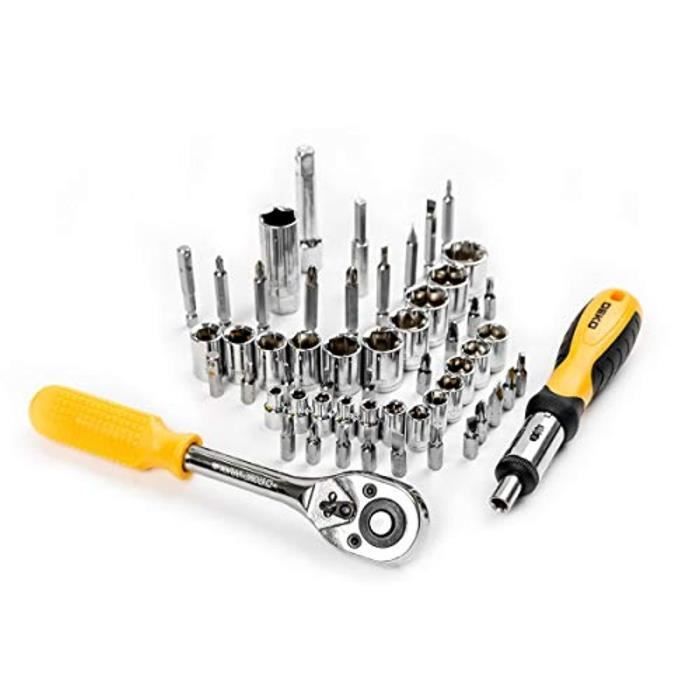 DEKO 192 pièces Ensemble de clés à douille de mécanicien,Boîte à outils de  réparation automatique de trousse à outils réglée avec la caisse de  rangement en plastique : : Bricolage