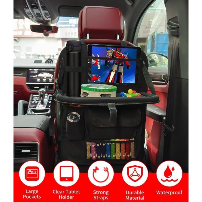Protège-Siège Arrière Voiture Enfants 2pcs – VCANIVR Kick Mats Imperméables Avec Poches Tactile XXL – Anti-Saleté