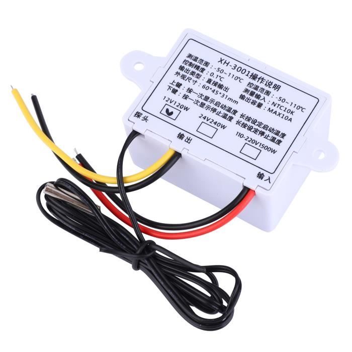Thermostat Numérique AC 110V-220V Avec Sonde – Régulateur Précision ±0.1°C, Pour Frigo, Incubateur...