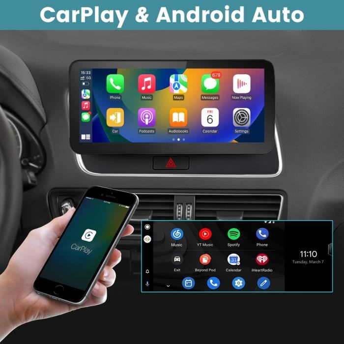 AWESAFE Android 11 [4 Go + 64 Go] Autoradio pour Audi A5 avec écran Tactile  de 8.8 Pouces, Carplay sans Fil-Android [119] - Cdiscount Auto