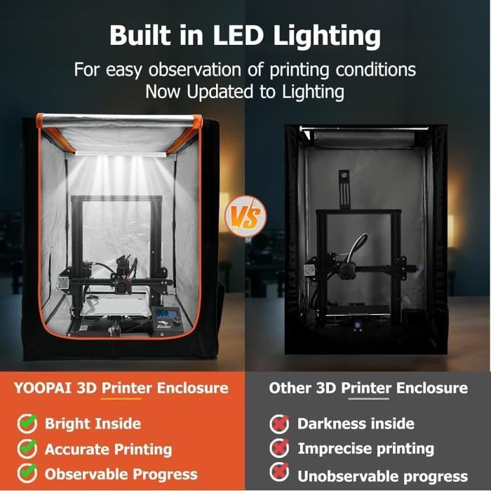 Ender 3 V2 Boîtier Ignifuge Et Anti-Poussière Pour Imprimante 3D Ender3-Ender 3S-3S1-3S1 Pro